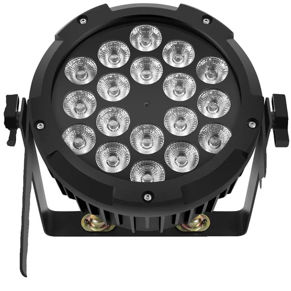 LED Par Lys, 63 Farve Makroer, 5 Tilstande, Strobe Effekt,EU-stik, sort