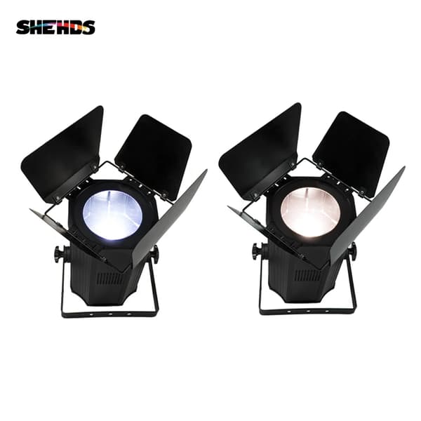 LED Scene Belysning, 200W COB, Justerbar Fokus, Dynamiske Strobe Effekter,2PCS, EU stik
