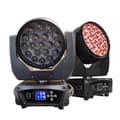 Miniatyrbillede 1 af 2: LED Moving Head Light, 19x15W RGBW, Justerbar lysvinkel, DMX kontrol,2  Lys
