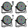 Miniatyrbillede 1 af 2: Scene Belysning, 36 LED'er, DMX Kontrol, Flere Farveeffekter,4PCS, EU stik