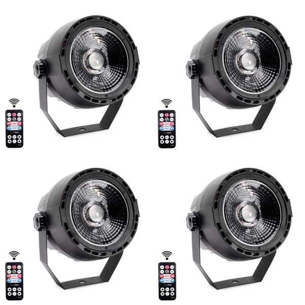 UV PAR-ljus, 4 delar set, DMX-scenen ljus, fjärrkontroll,EU-kontakt, ZQ01001-4Pcs