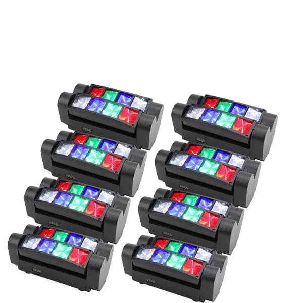Spider Stage Lights, DMX512/Lydkontrol, 40W Effekt,EU stik, 8PCS