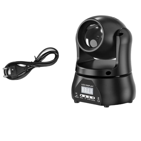 Beam Moving Head Light, RGBW Farvekilde, Flere Kontroltilstande,EU Stik, Sort