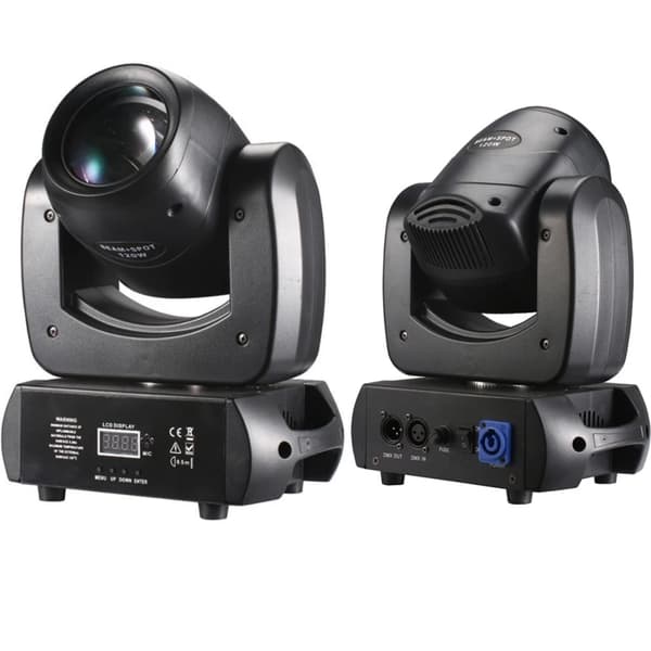 Scenebelysningseffekt, 120W LED-lys, 8 farver, 540° panorering og 180° hældning,EU Stik, 1 LYS