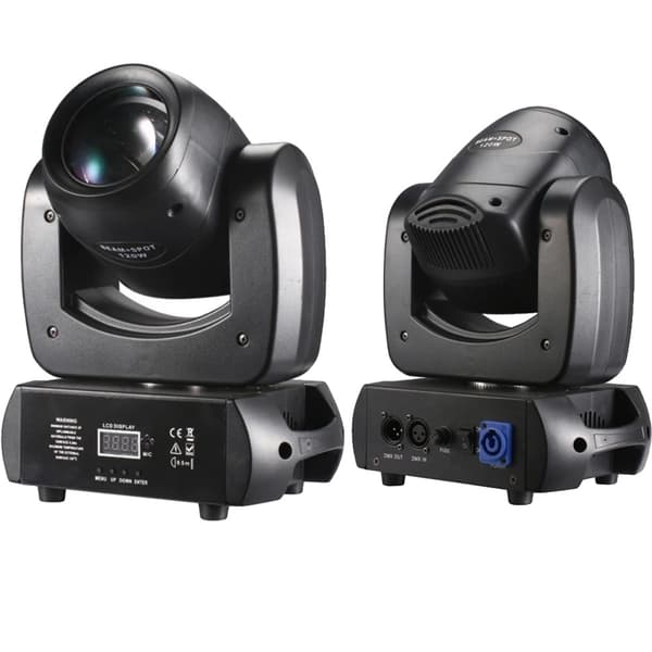 Scenebelysningseffekt, 120W LED-lys, 8 farver, 540° panorering og 180° hældning,EU Stik, 1 LYS