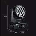 Miniatyrbillede 2 af 2: Zoom Wash Light, 19x15W LED, 540° panorering, 180° hældning,sort, EU stik
