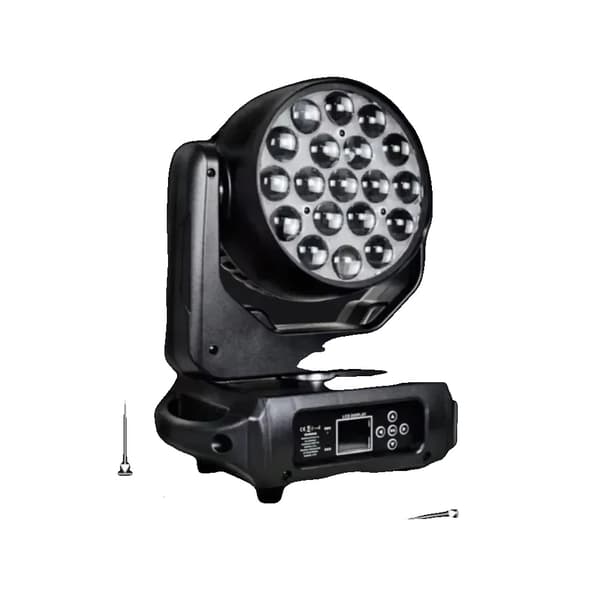 Zoom Wash Light, 19x15W LED, 540° panorering, 180° hældning,sort, EU stik