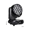 Miniatyrbillede 1 af 2: Zoom Wash Light, 19x15W LED, 540° panorering, 180° hældning,sort, EU stik