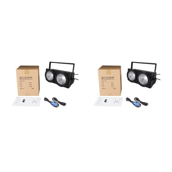 Scenebelysningseffekt, 200W strøm, selvstændig installation, RGBWA UV 6i1 farve,2PCS, EU stik