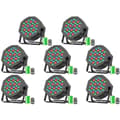 Miniatyrbillede 1 af 2: 36LEDs Par Lys, Genopladelig, RGB Farveeffekter, Fjernbetjening,8PCS, EU stik