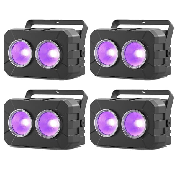 Par Light, RGBW COB LED, DMX Kontrol,EU Stik, ZQ01322-4Pcs
