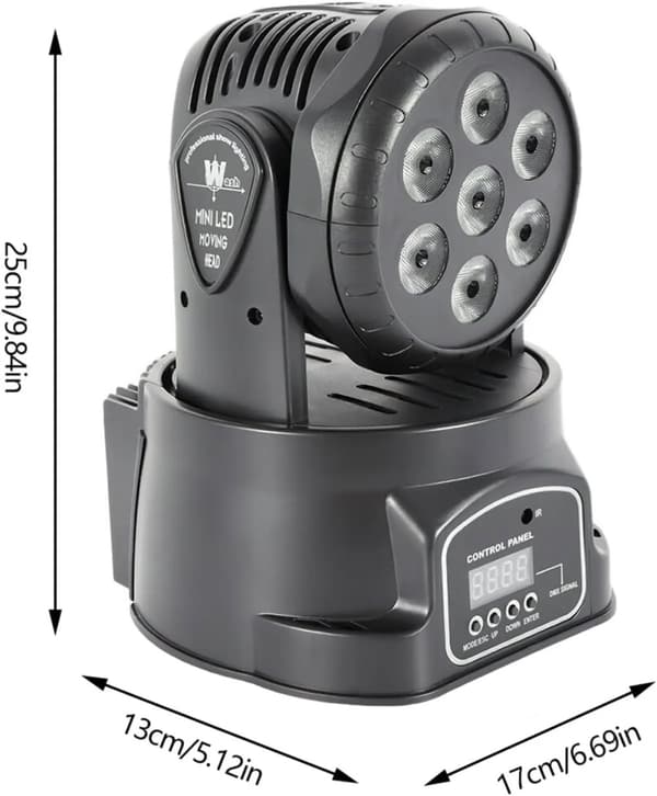 Bevægelseslys, 4 i 1 LED, DMX kontrol,sort, EU stik
