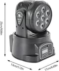 Miniatyrbillede 2 af 2: Bevægelseslys, 4 i 1 LED, DMX kontrol,sort, EU stik
