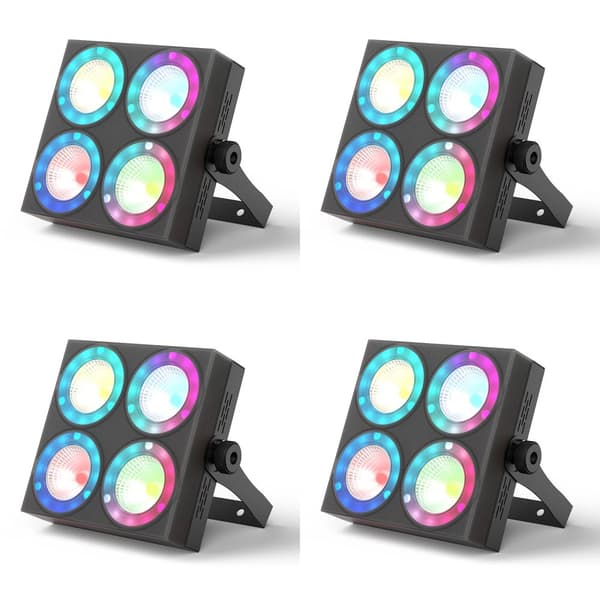 Scenebelysningseffekt, 120W, DMX512 kontrol,EU Stik, ZQ01325-4Pcs