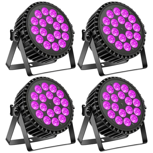 Scenebelysningseffekt, 200W effekt, DMX kontrol,ZQ01137-4Pcs, EU Stik
