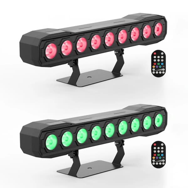 Scenebelysningseffekt, DMX-kontrol, lydaktiveret,2Pcs, EU Stik