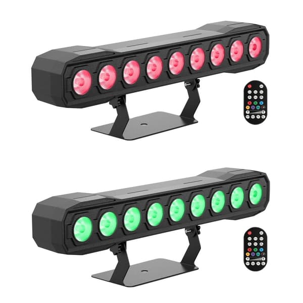 Scenebelysningseffekt, DMX-kontrol, lydaktiveret,2Pcs, EU Stik
