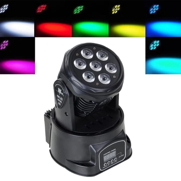 Scene Belysning, RGBW LED'er, DMX Kontrol,EU stik, sort
