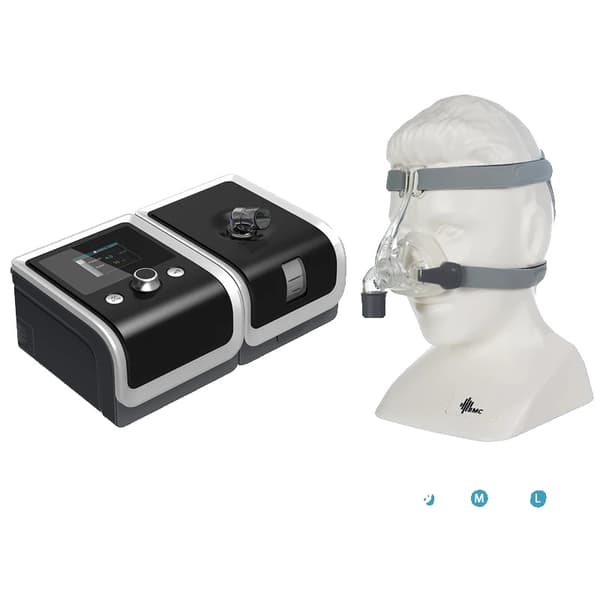 CPAP-maskine, opvarmet luftfugter, farveskærm,CPAP med NM4, Medium