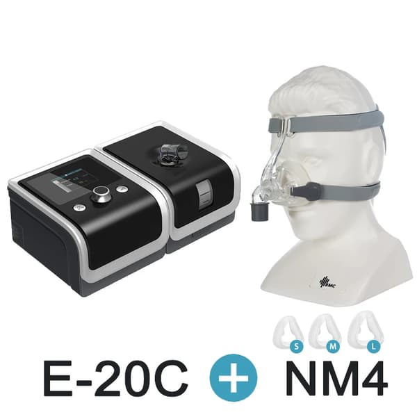 CPAP-maskine, opvarmet luftfugter, farveskærm,Lille, CPAP med NM4