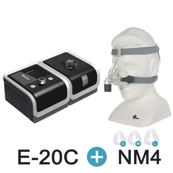BMC CPAP-maskin, uppvärmd luftfuktare, användarvänlig display,Stor, CPAP med NM4