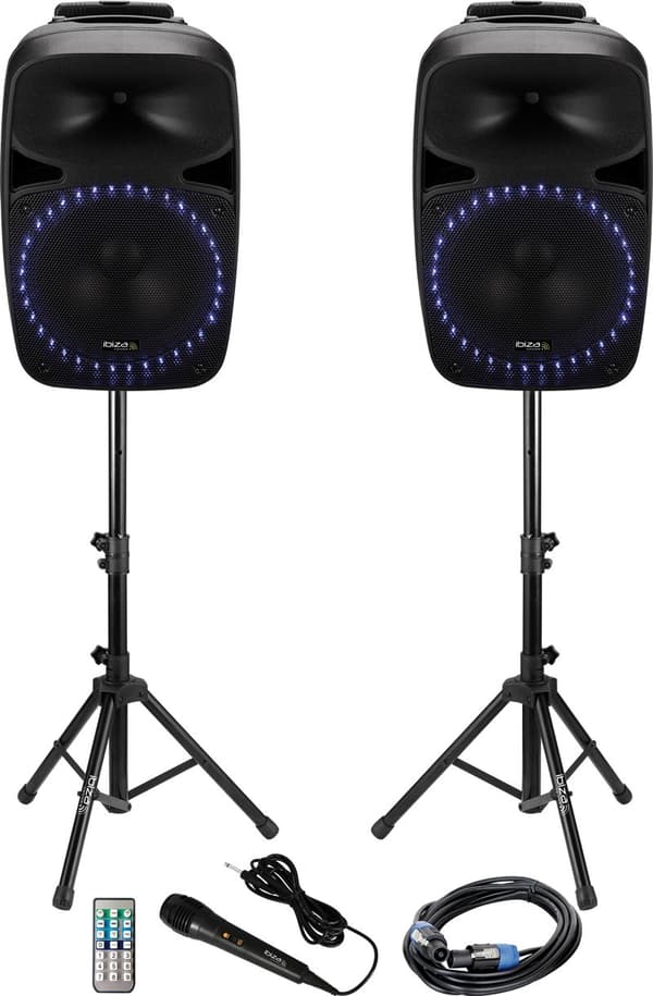 Ibiza Sound System with USB/SD Player + Bluetooth - 12"