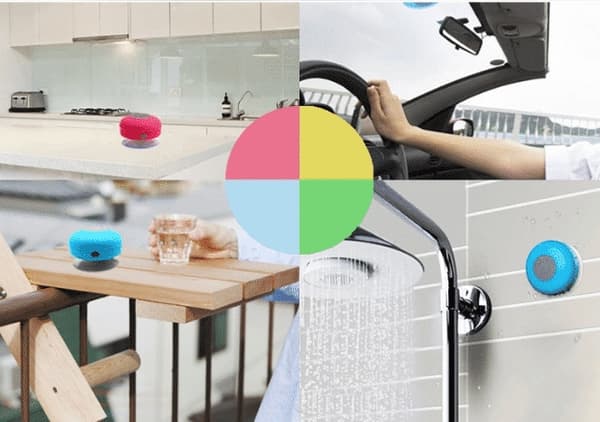 Vattentät Bluetooth-högtalare med sugkopp för badkaret etc.