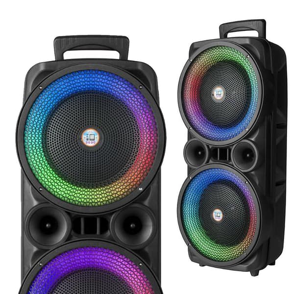 Soundbox 2 x 8" - LED-ljus, Mikrofon och Fjärrkontroll