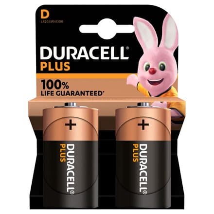 DURACELL Alkaline Battery LR20 D 1.5V PLUS DURACELL