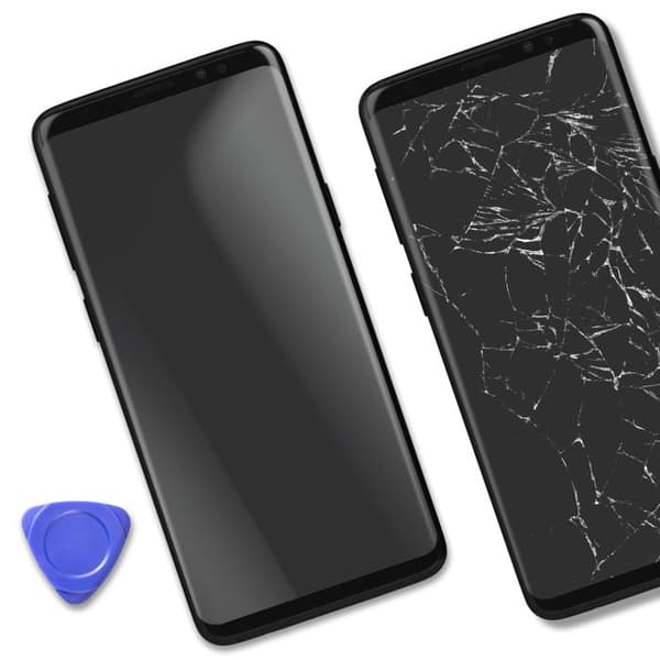 Komplett enhet för Samsung Galaxy S8 AMOLED-skärm och svart pekglas