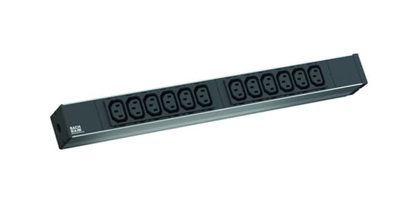 PDU BACHMANN, 1U pt. rack 19 inch, 12 prize IEC, intrare Schuko, max 16 A, cablu 2 m, negru, "333.616" (timbru verde 4 lei)