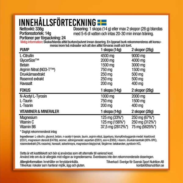XPLODE+, 336 g, Svensk Sport Nutrition