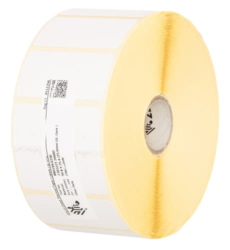 Label, Paper, 101.6x76.2mm; Direct Thermal, Z-Select 2000D, Coated, Permanent Adhesive, 19mm Core, Perforation and Black Mark