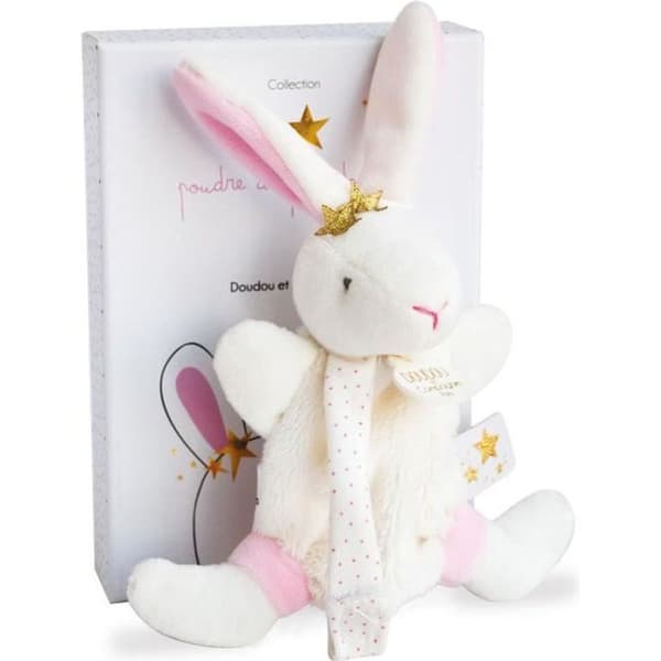 DOUDOU ET COMPAGNIE Kaninblommor - Täcke med nappklämma