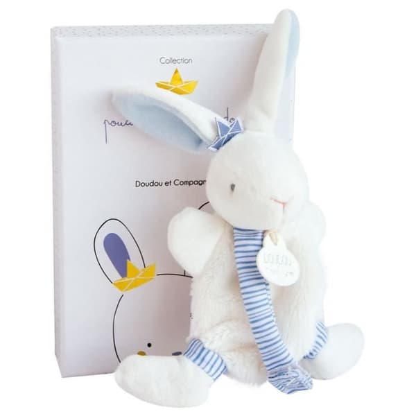 Täcke med nappklämma - DOUDOU ET COMPAGNIE - Sailor Rabbit - Blandat - Flerfärgad - Vit