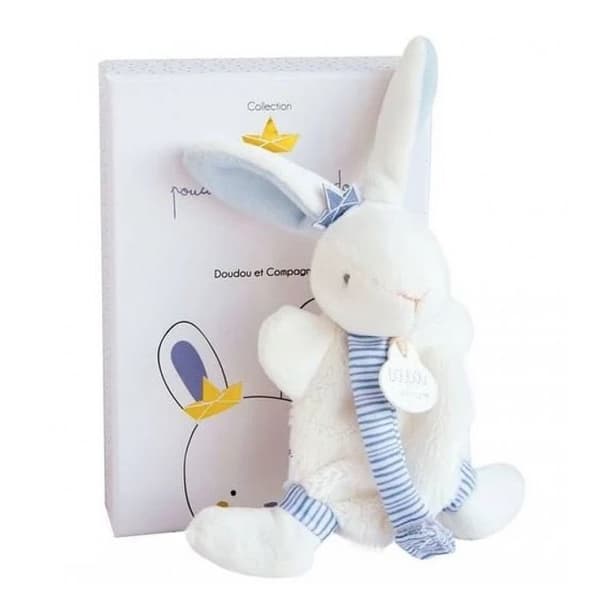Täcke med nappklämma - DOUDOU ET COMPAGNIE - Sailor Rabbit - Blandat - Flerfärgad - Vit