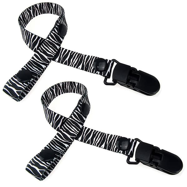 2-pack Napphållare / Nappklämma Ställbar längd - Välj mönster