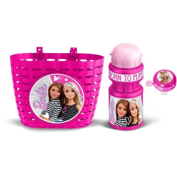 Roligt set inklusive en korg + en behållare + en klocka - MATTEL - BARBIE