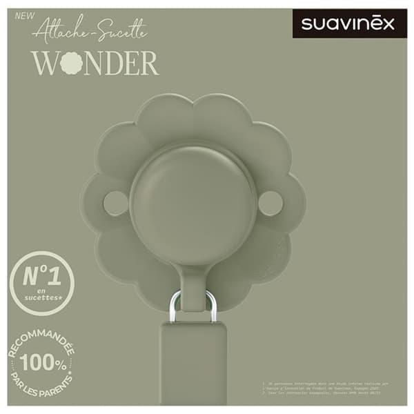 -Suavinex Attache Sutte Silikon Wonder (Modell: Grön)