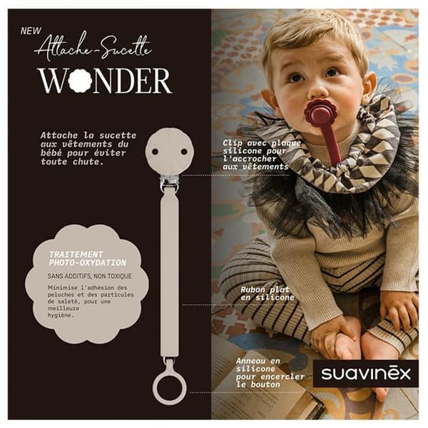 -Suavinex Fästesuger Silikon Wonder (Modell: Grå)