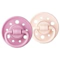 Miniatyrbild 1 av 6: Dodie Gaia Napp +0m Rund Gummi Rosa - 2-pack