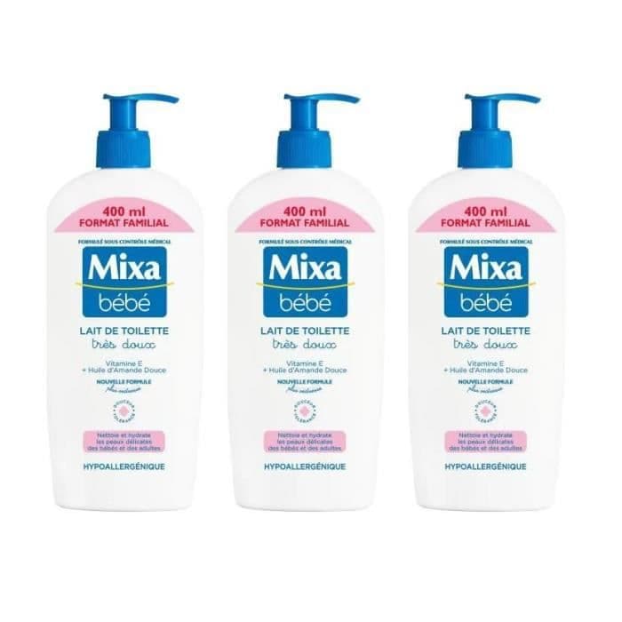 PACK MIXA BEBE Mycket mjuk rengöringsmjölk 250ml x3