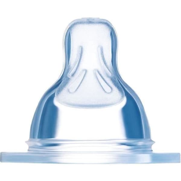 MAM Anatomisk spene - Flow 1 Slow - Silikon - Pack med 2 - Transparent