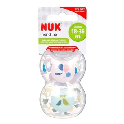 NUK 2 Trendline Day Size 3 Nappar - Flicka (2-pack)