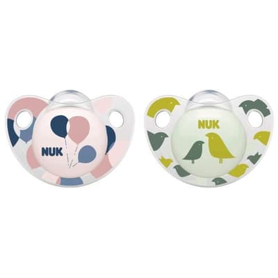 NUK 2 Trendline Day Size 1 Nappar - Flicka (2-pack)