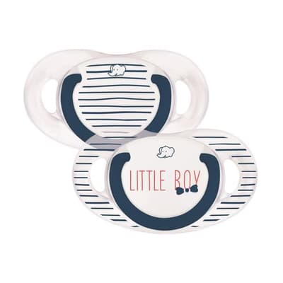 BEBE CONFORT Naturlig fysio-silikone sut - Lille dreng oprør regler - 0/6 måneder - Pakke med 3
