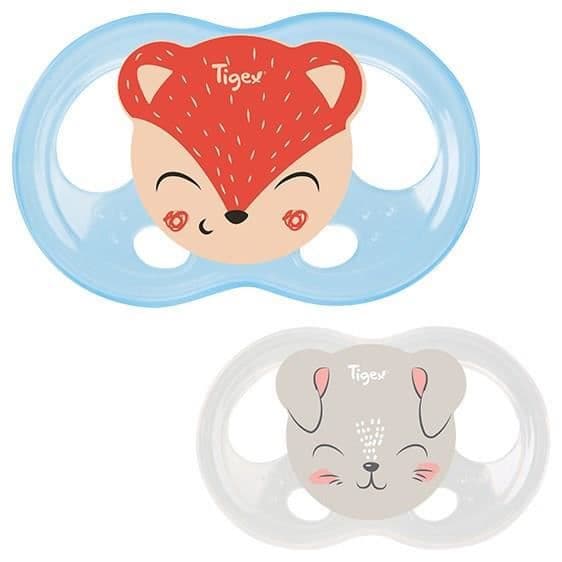 TIGEX 2 Soft Touch Silikonmutter Storlek 6-18 m Cat Bear