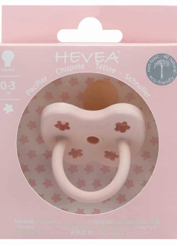 Napp naturgummi Powder pink 0-3 mån (anatomisk) Hevea baby