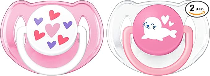Philips Avent Classic napp 6-18m, 2-pack SCF197/07 Rosa hjärttätning, napp