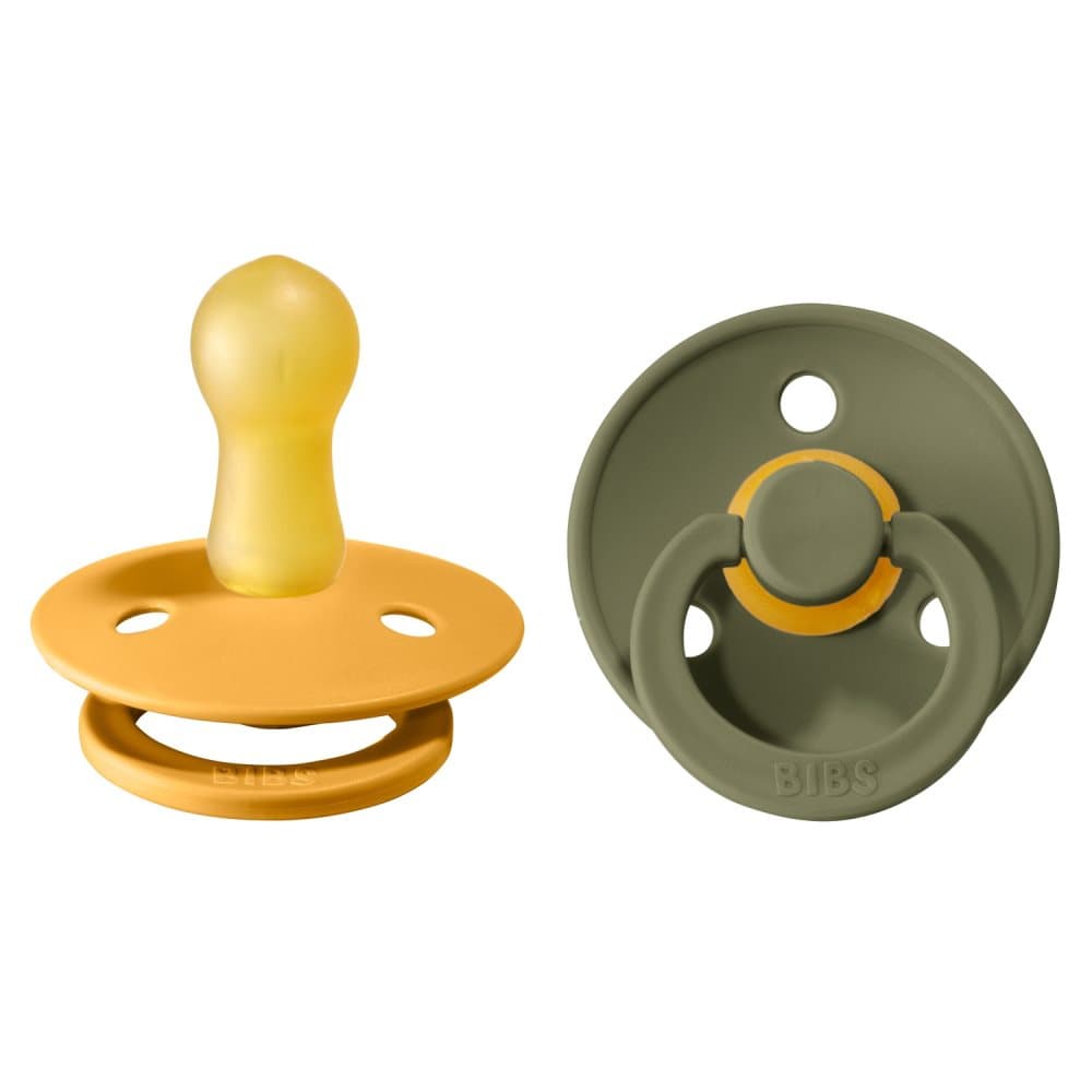 Bibs Colour Napp 2-Pack +18 mån, Honey Bee/Olive - Bibs